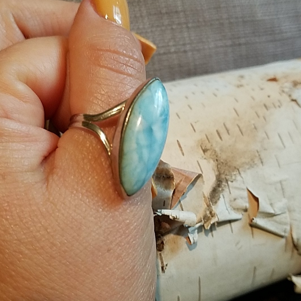 Larimar Ring Size 9 - image 6